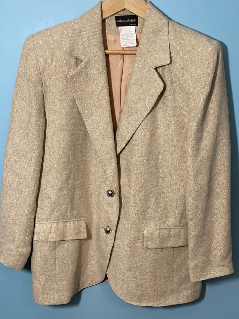 SILK & LINEN Blazer w Metallic Fleck